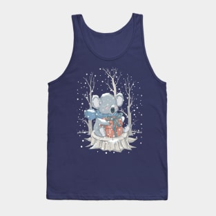 Winter Snow with Cute Animal Tank Top